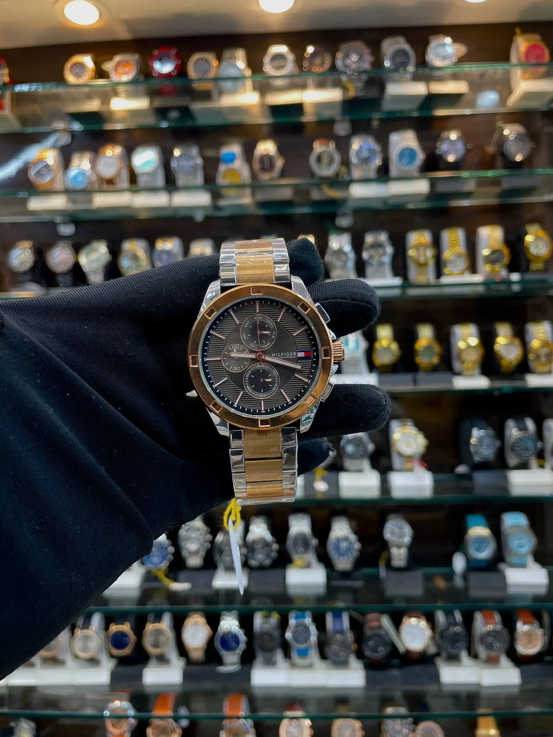 Tommy Hilfiger now in chronograph for mens grey dial