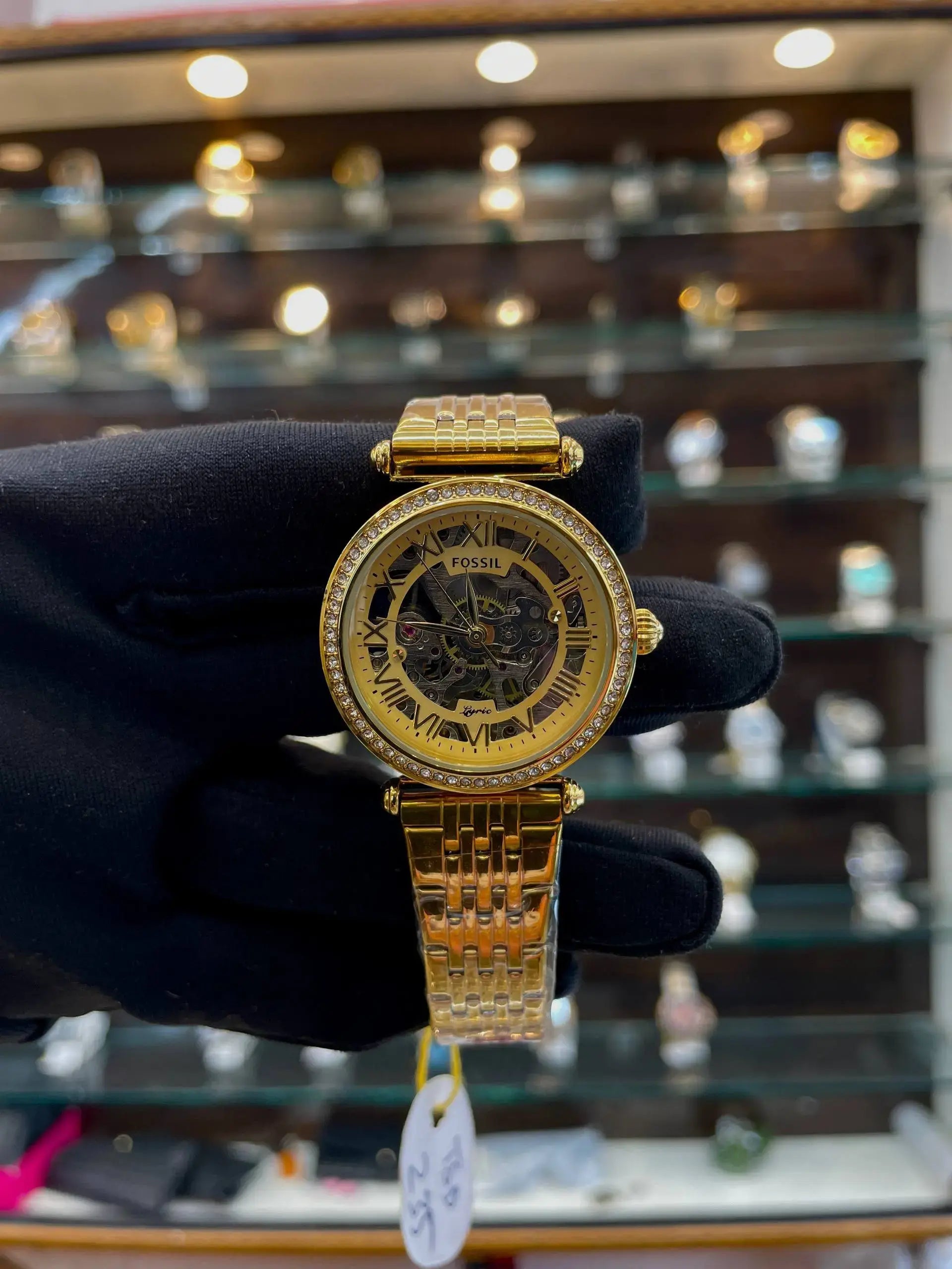 Fossil automatic for girls in full gold