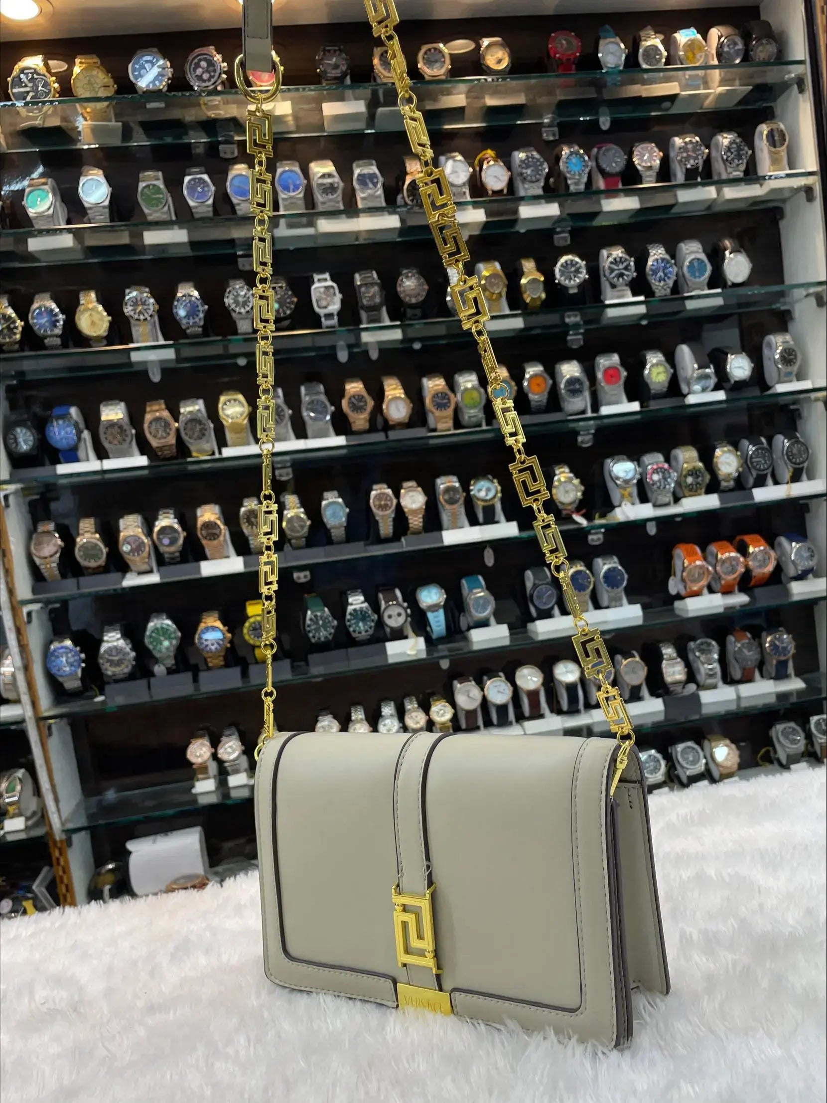 Versace greca goddess mini bag for girls in master piece grey
