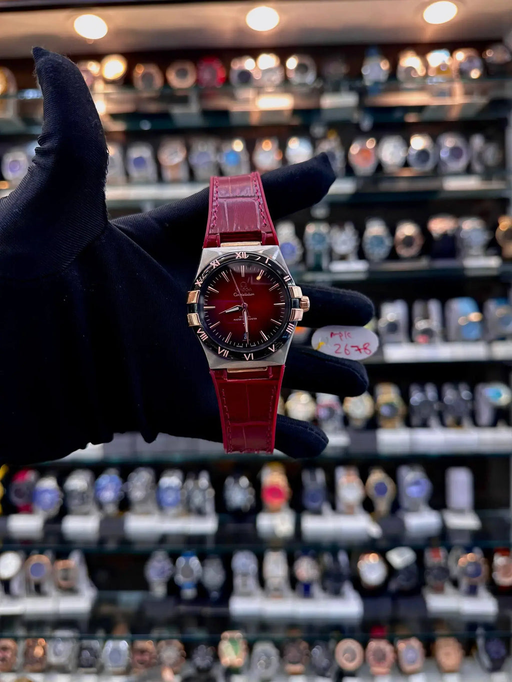 Omega constellation now in pure leather master piece
