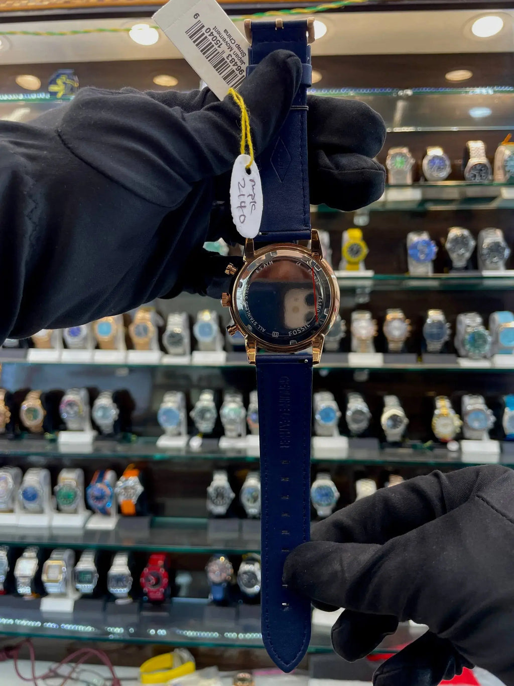 Fossil townsman navy blue in master piece