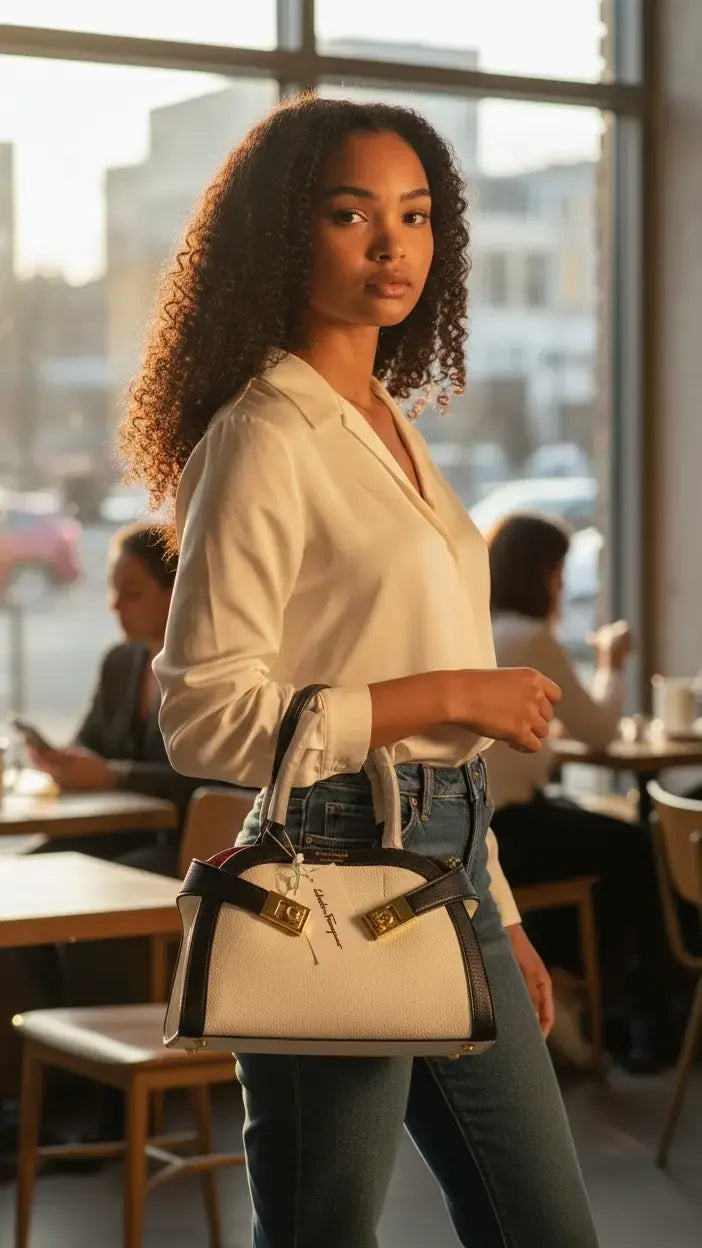 Ferragamo small hug tote bag