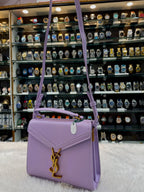 Yves Saint Laurent ysl mini Cassandra lavender top handle bag in master piece