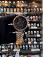 fossil automatic girls watch close up