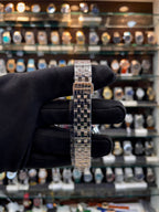 fossil automatic dual tone watch strap view