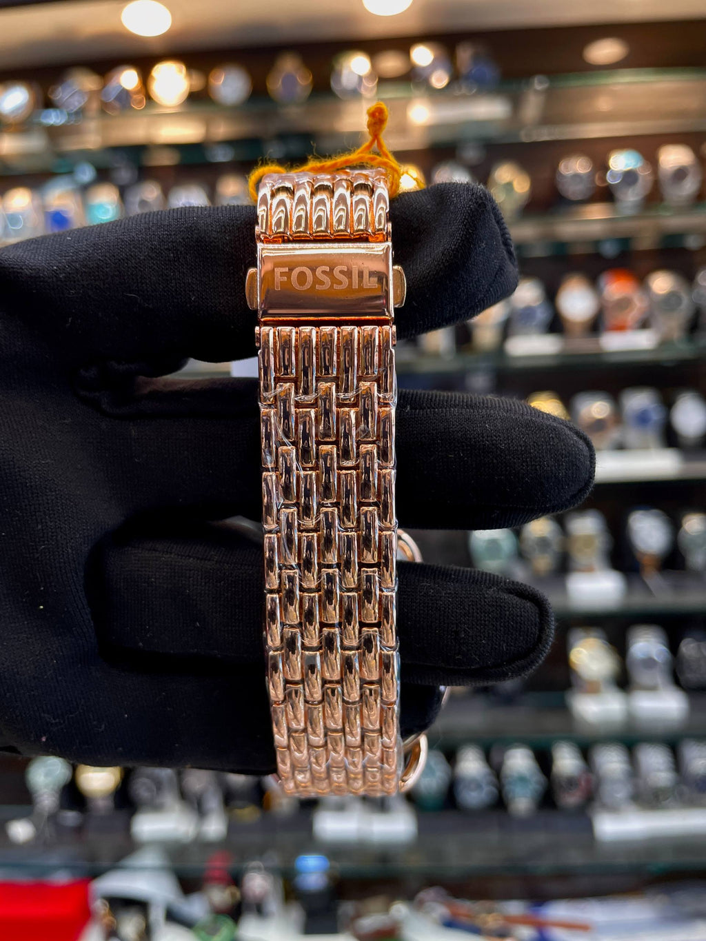 Fossil automatic rose gold dial strap