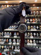 Fossil brown automatic men's watch back view