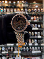 fossil dual tone girls watch front view