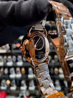 Fossil Tailor rose gold watch back view