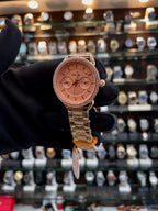 Fossil Tailor rose gold women's watch side view
