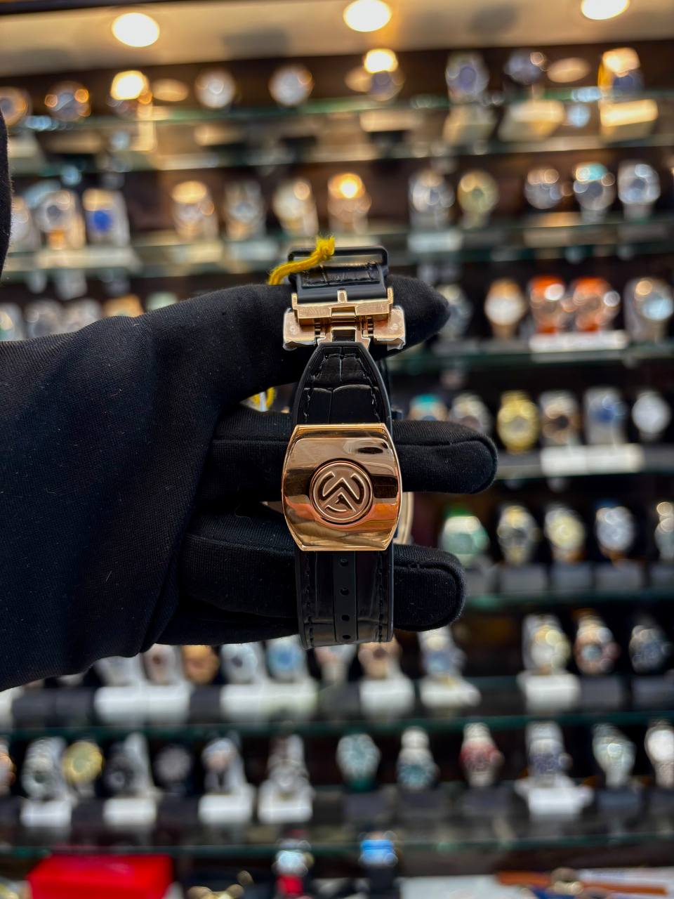Franck Muller Vanguard rose gold metal body ETA strap