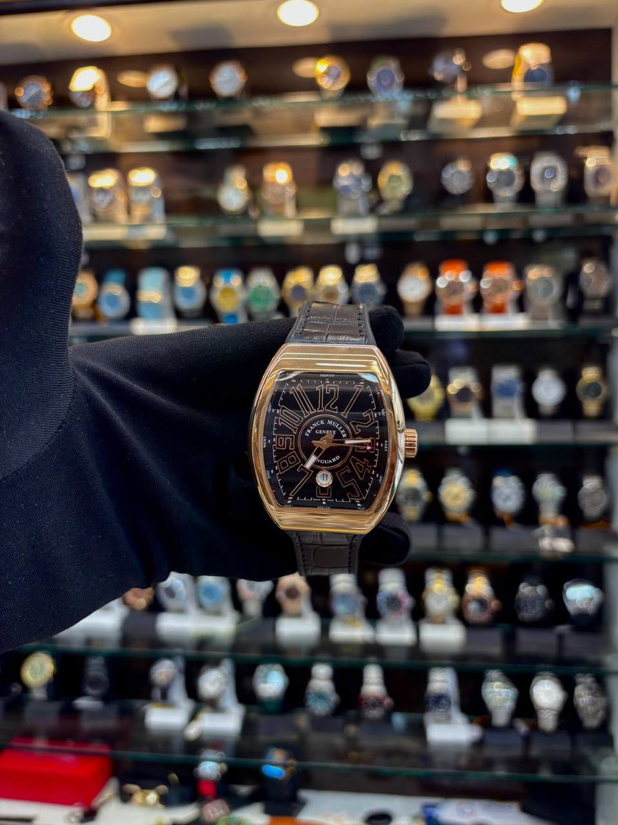 FRANCK MULLER VANGUARD ROSE 🌹 GOLD METAL BODY IN ETA MACHINE ⚙️
