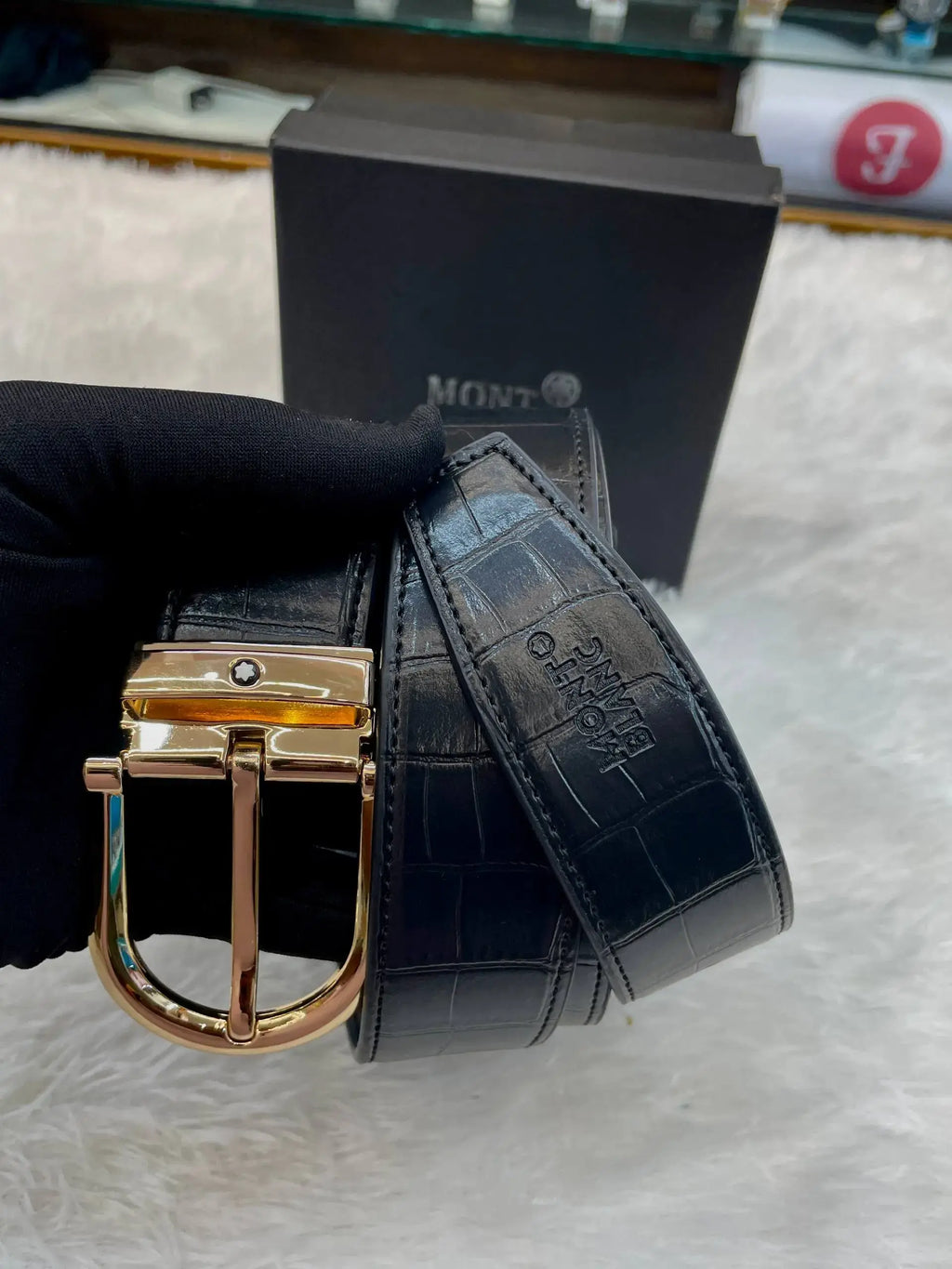 Mont Blanc formal wear belt for mens