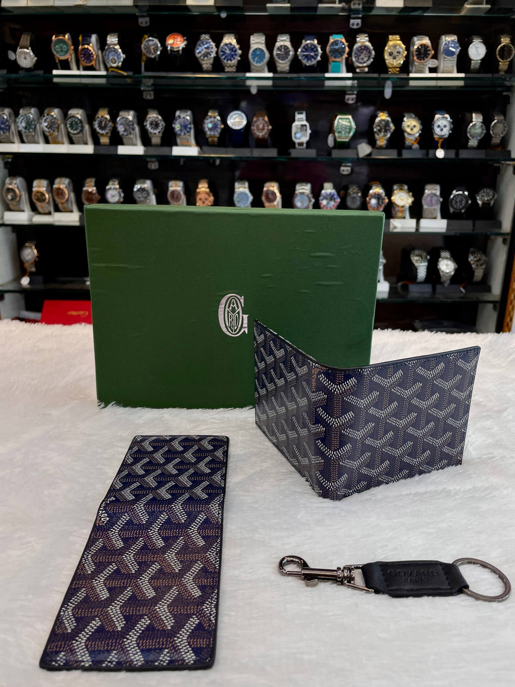 GOYARD WALLET COMBO SET BLUE