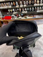 Goyard green crossbody messenger bag interior compartments 