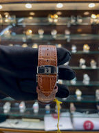 Tissot automatic classic dial in leather brown