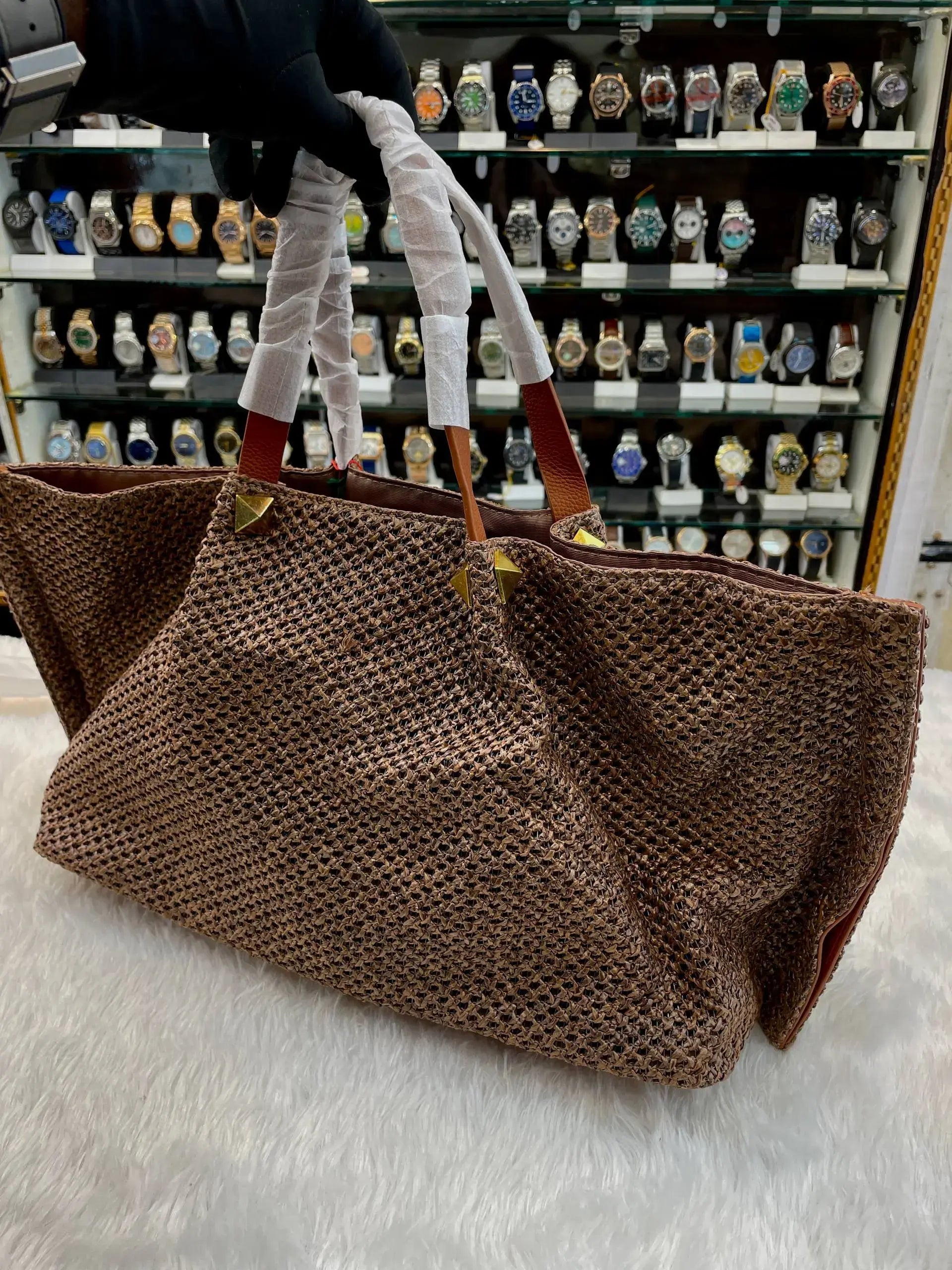 Valentino medium straw summer Tote bag master piece