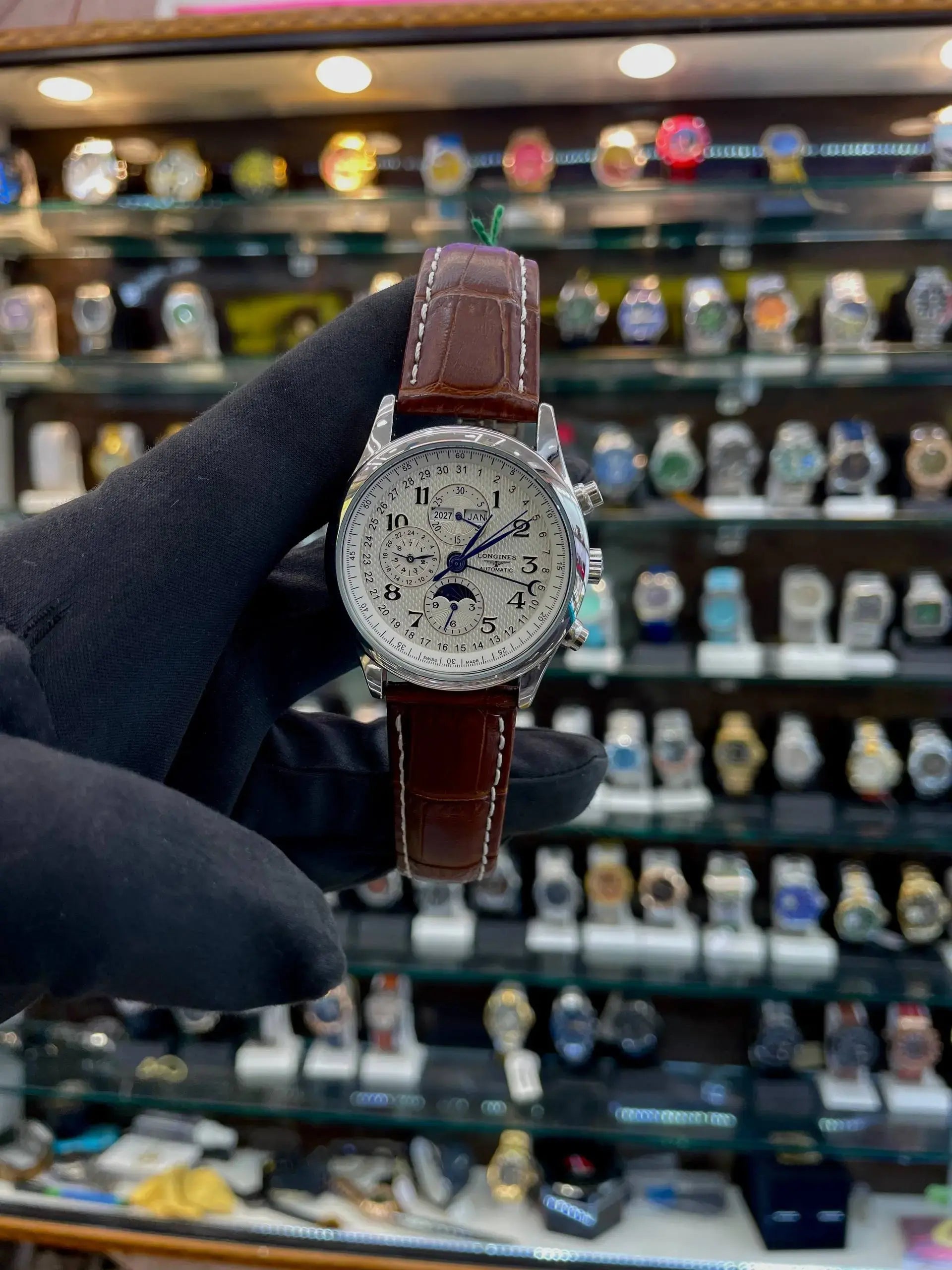 Longines master edition in chrono working white dial
