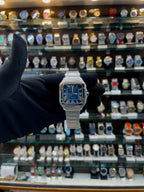 Cartier Santos now in automatic for girls in blue dial