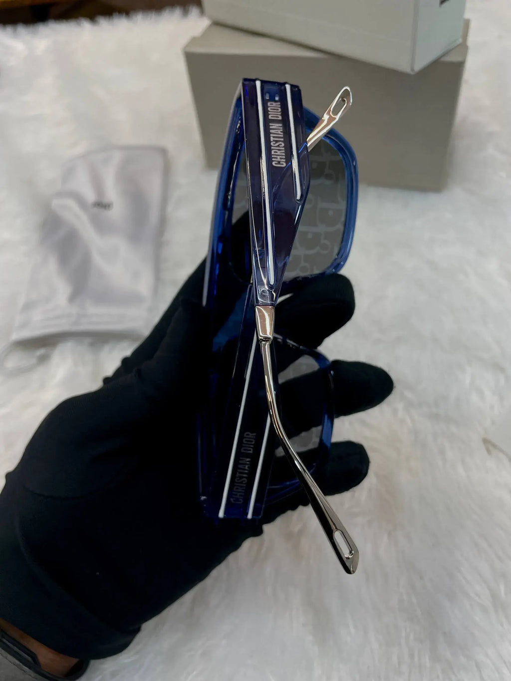 Christian dior blue print glasses
