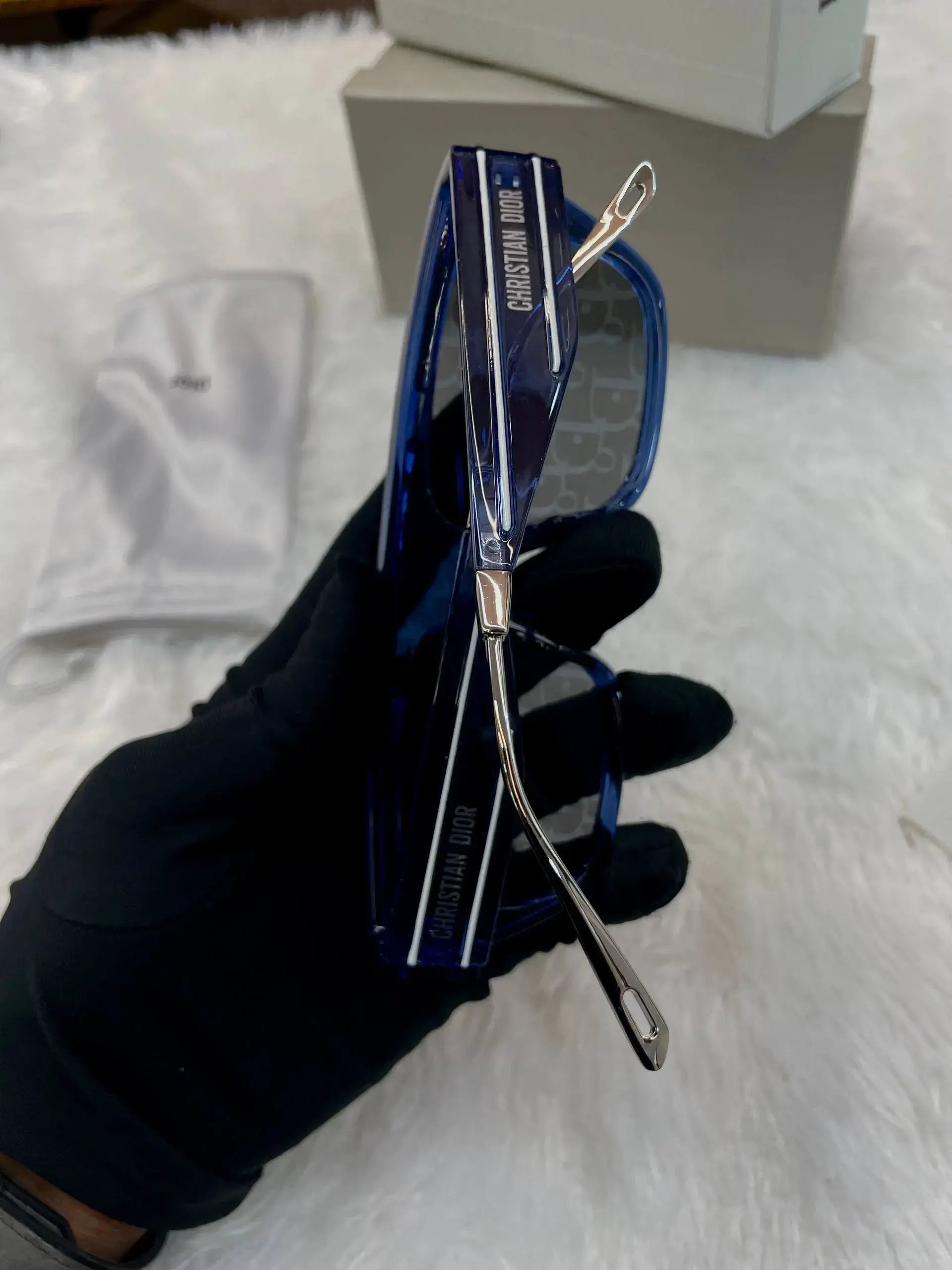 Christian dior blue print glasses