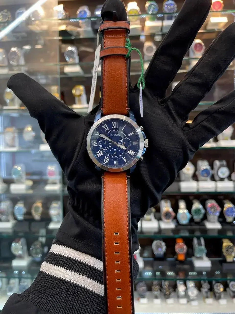 Fossil blue chrono dial