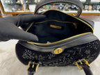 Tory burch t monogram embellished petite barrel bag in master piece