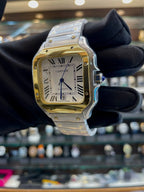 Santos de Cartier watch with a two-toned in master piece