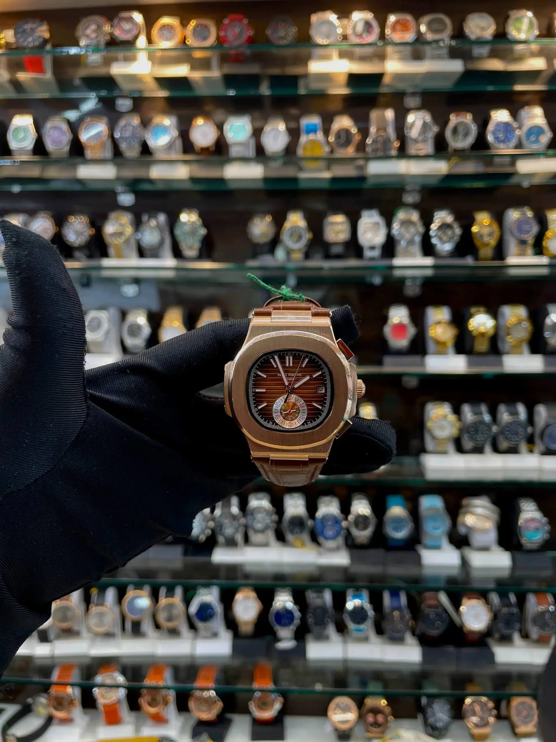 Patek phillipe nautilus chronograph in master piece brown
