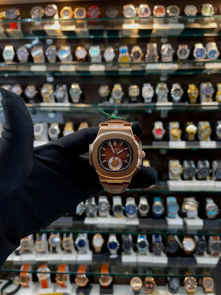 Patek phillipe nautilus chronograph in master piece brown