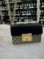 Gucci padlock gg supreme shoulder bag -beige for girls master piece