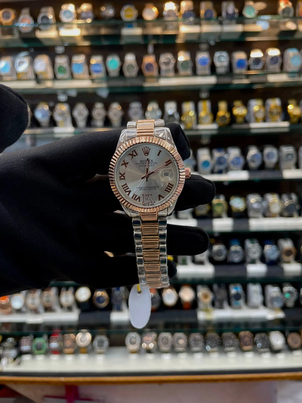 Rolex date just for girls in Roman numeric 36mm