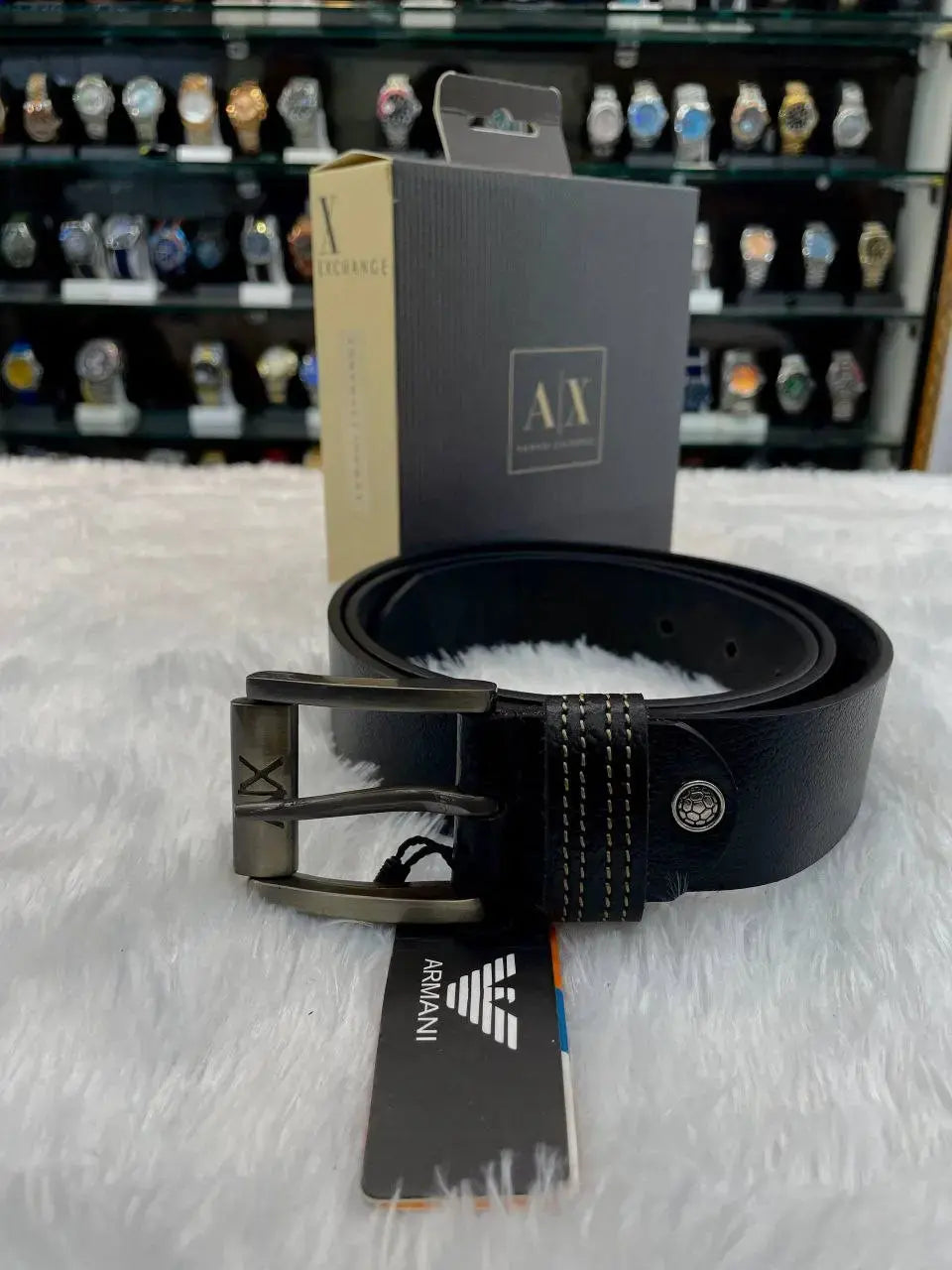 Armani exchange ax premium belt for mens
