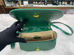 Fendi c'mon medium crocodile bag green in master piece