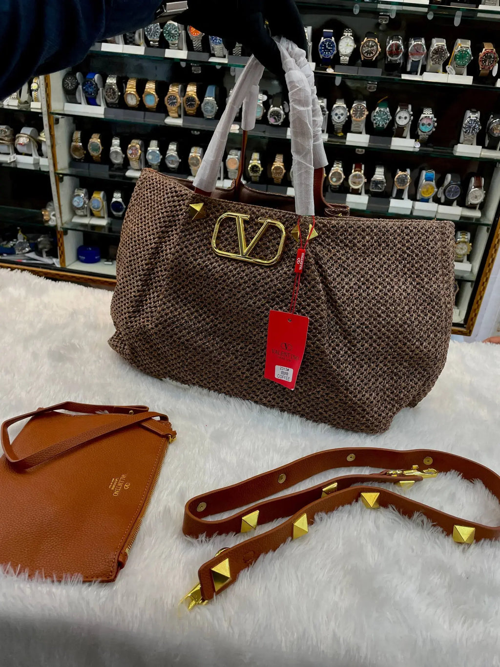 Valentino medium straw summer Tote bag master piece
