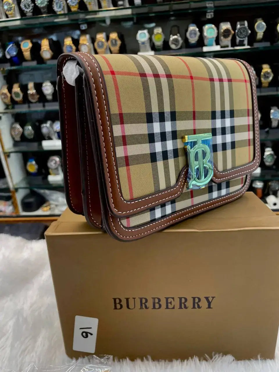 Burberry premium sling bag master piece brown