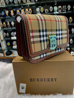 Burberry premium sling bag master piece brown