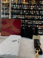 Tory burch t monogram embellished petite barrel bag in master piece