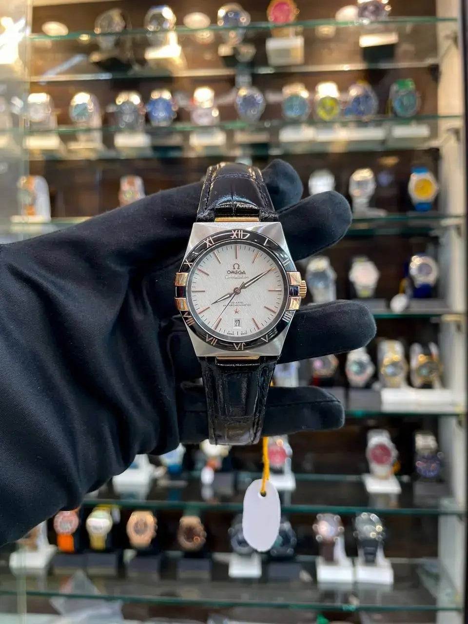 Omega constellation white dial men's watch