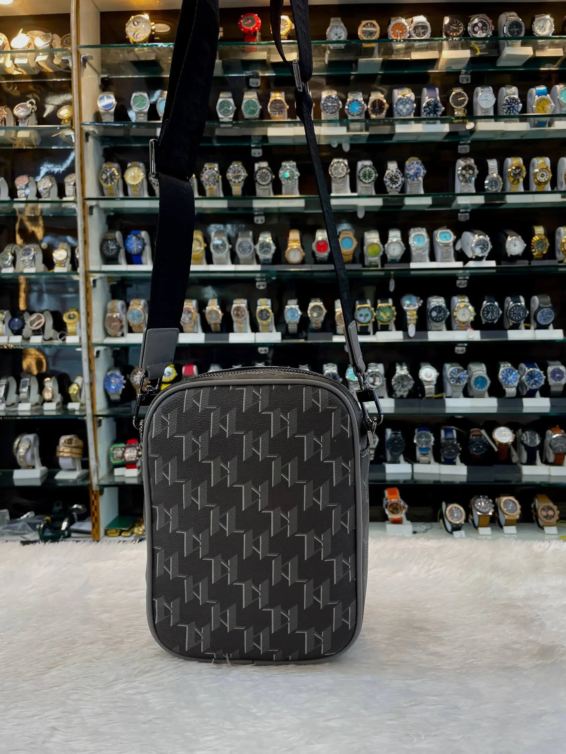 Karl lagerfeld k/kanvas crossbody bag for mens