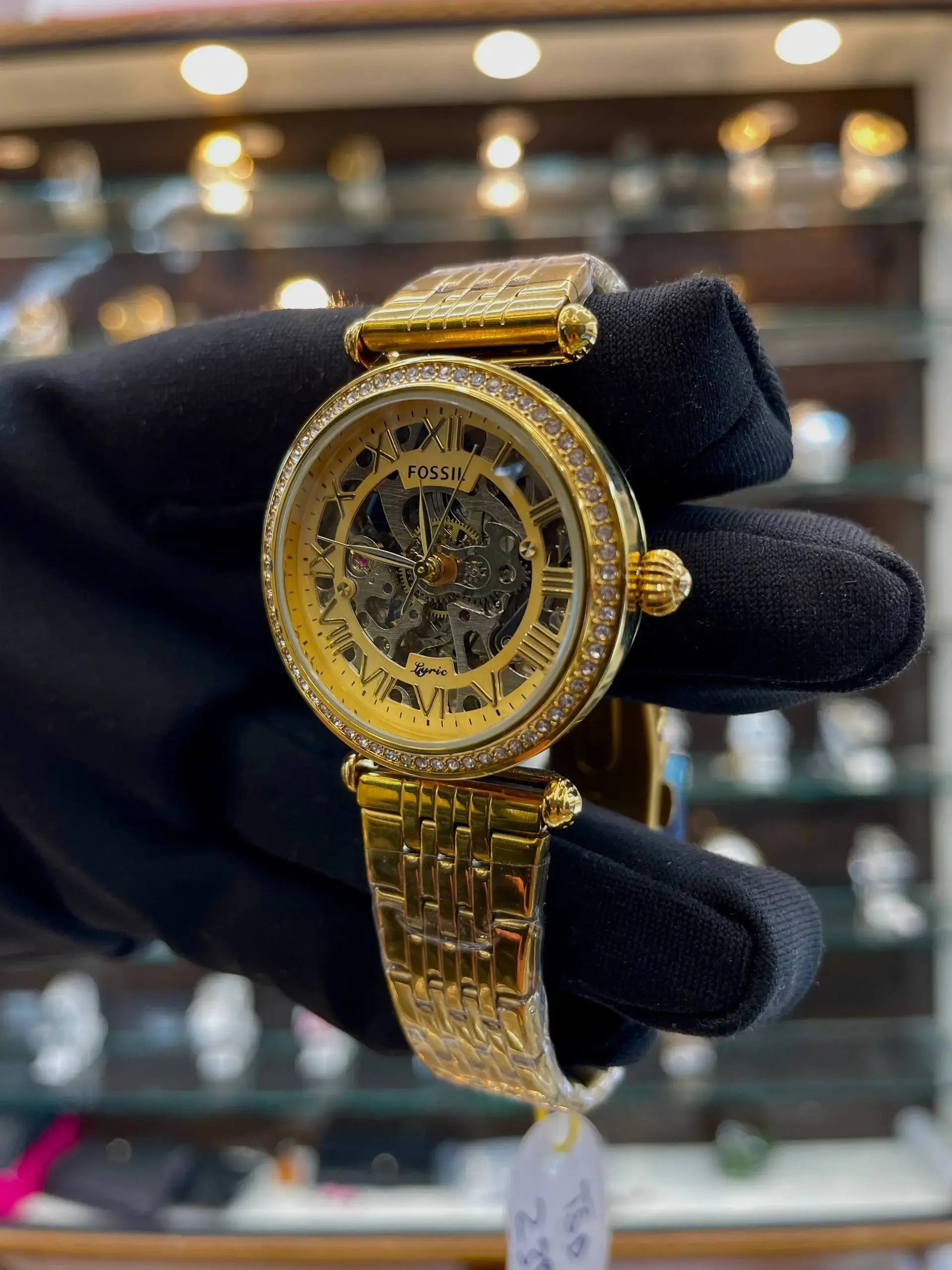 Fossil automatic for girls in full gold