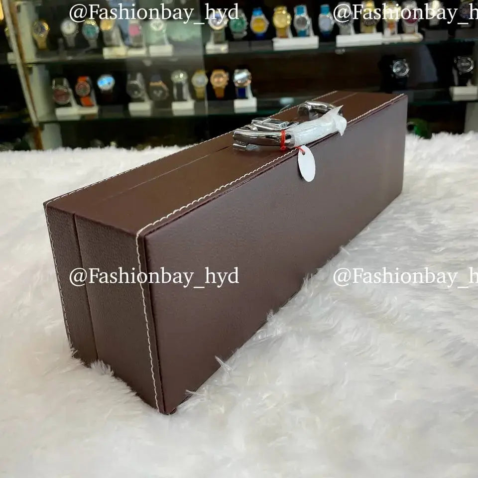 Briefcase 6pcs transparent top watch