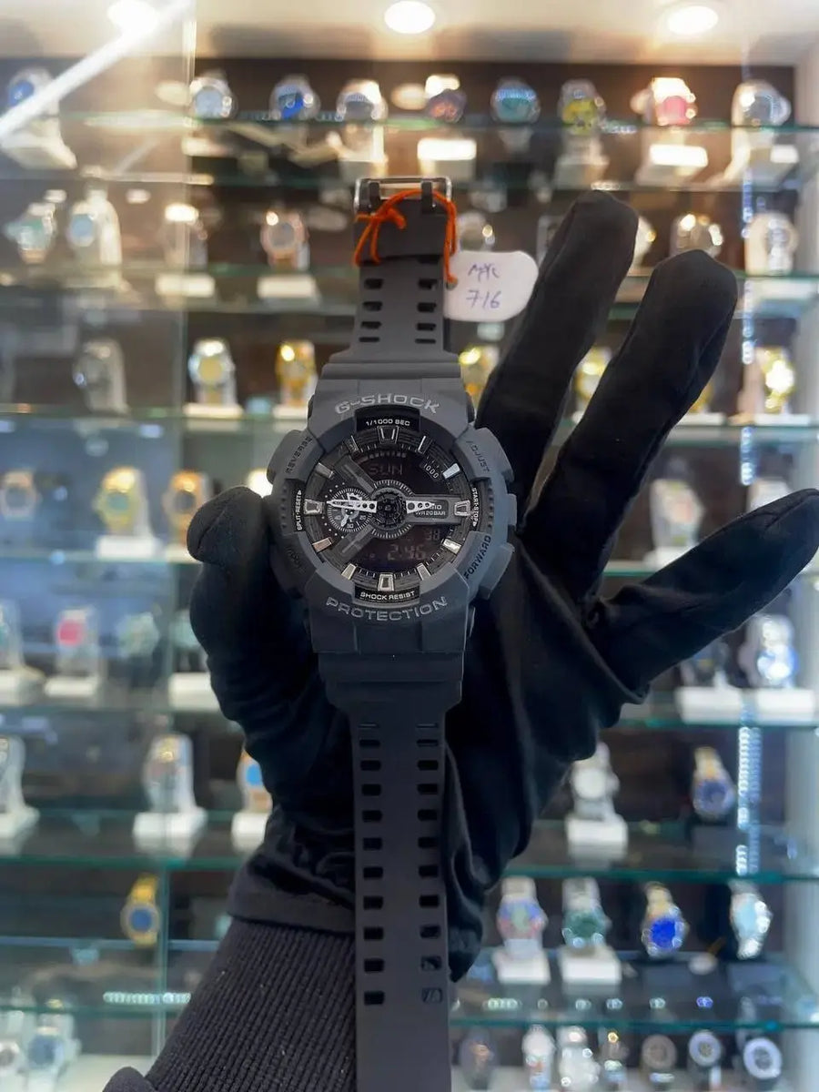 Gshock casio wr20bar chrono working black dial