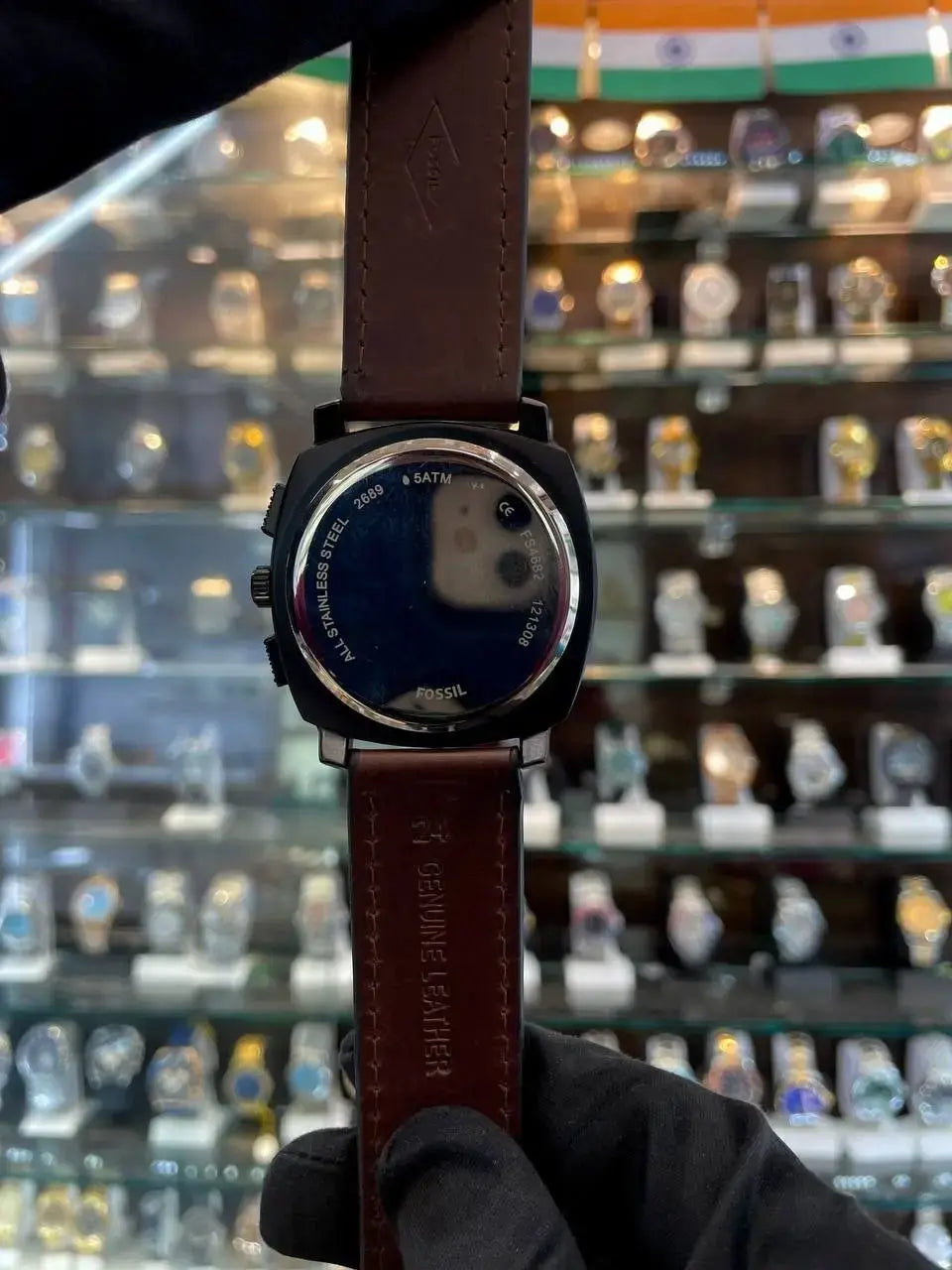 Fossil analog watch with chronograph working