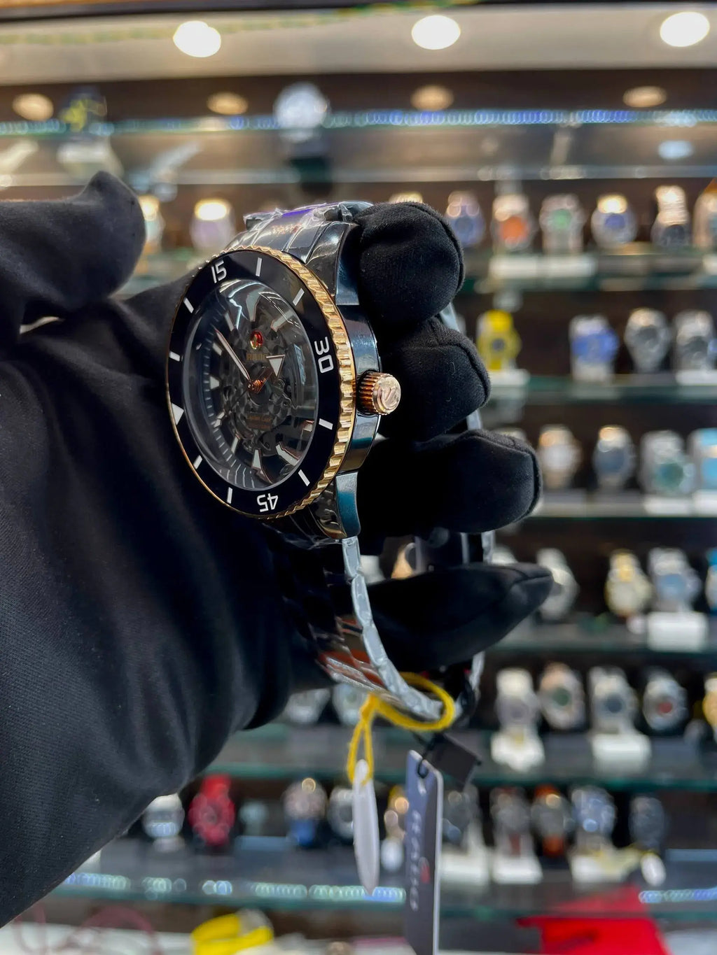Rado caption cook in master transparent black dial