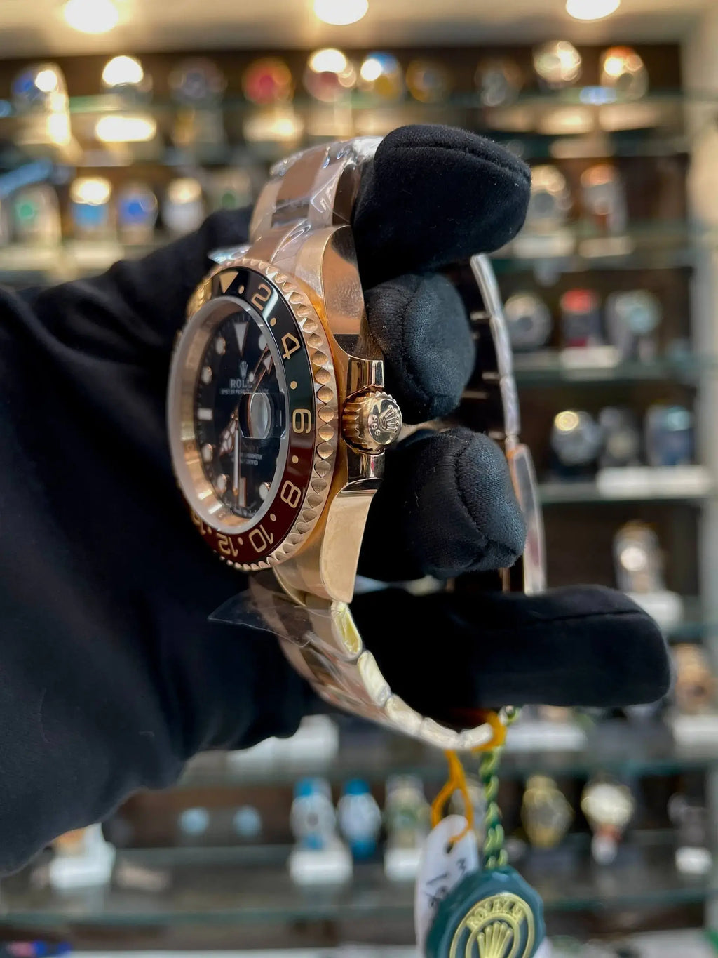 Rolex gmt master 2 root beer 18k everose gold