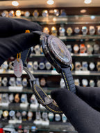 Omega Apollo 8 dark watch angled view