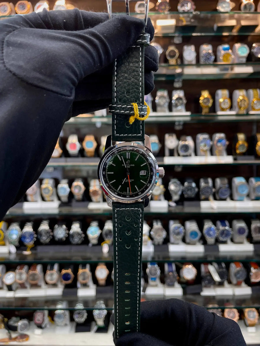 Breitling top time b31 now in master piece for mens leather