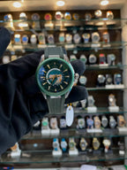 Omega seamaster world time in master piece green