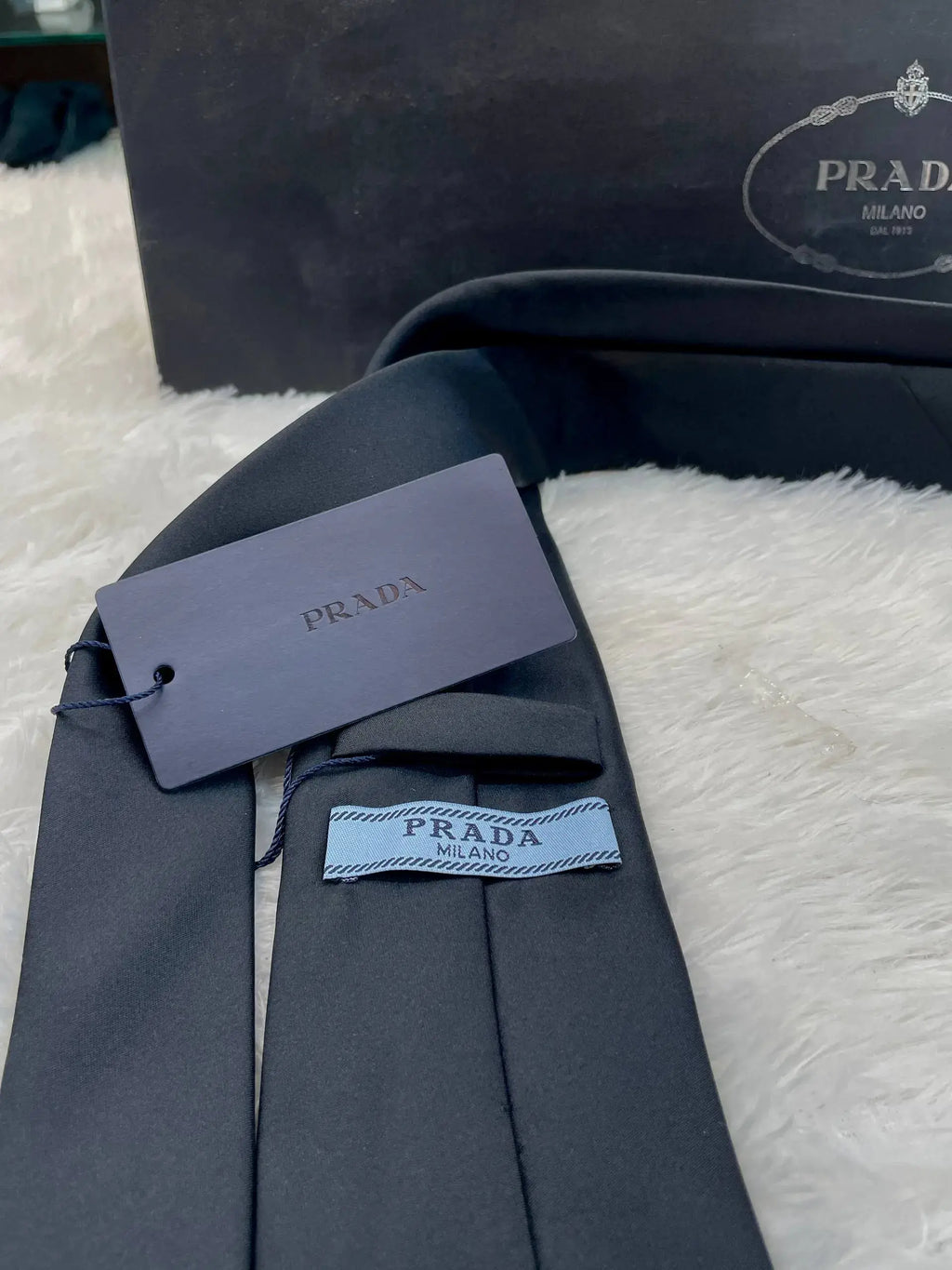 Prada re-nylon premium tie for mens black
